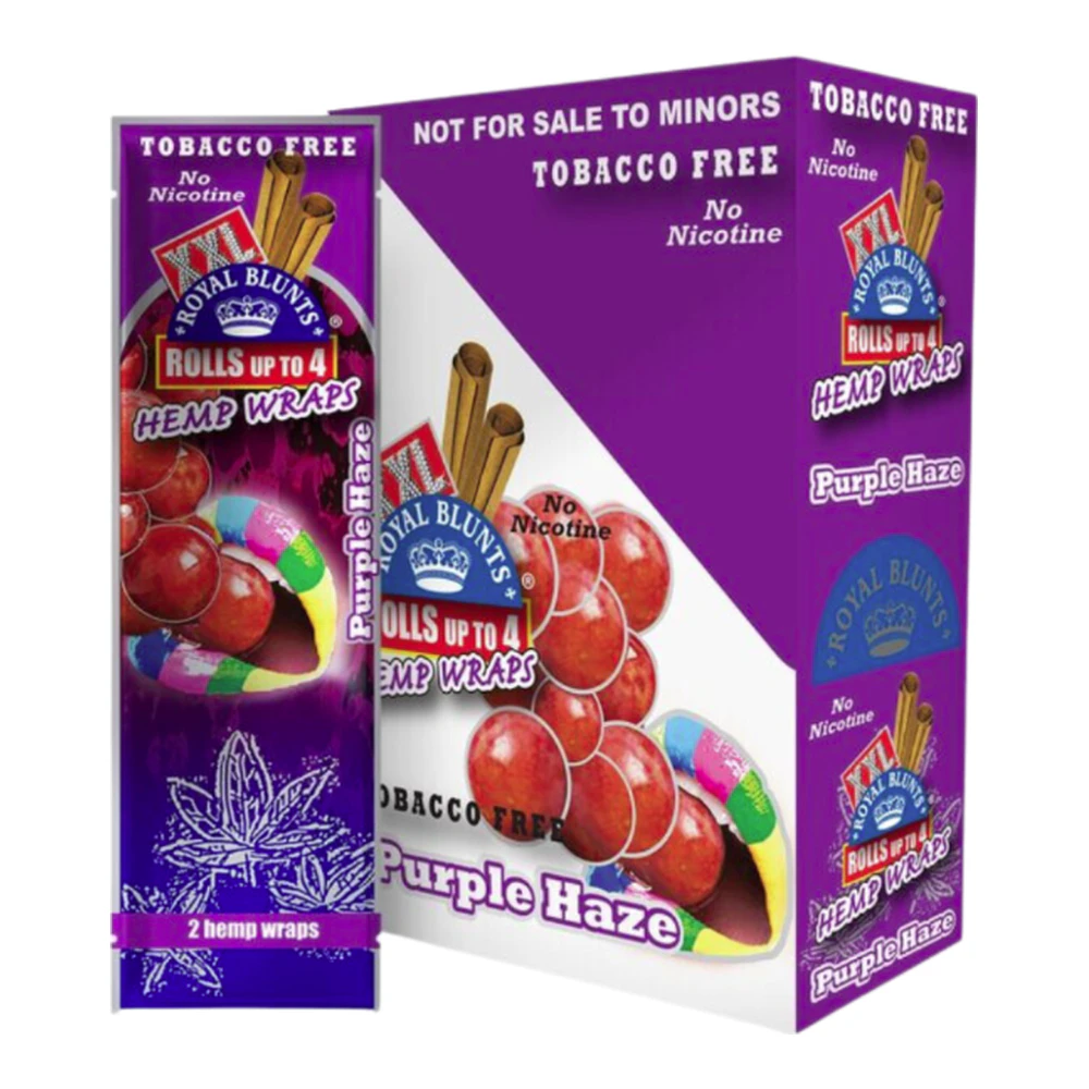 DOOBIE NIGHTS - XXL Royal Blunts | Purple Haze | Hemp Wraps | 2pk Main Image