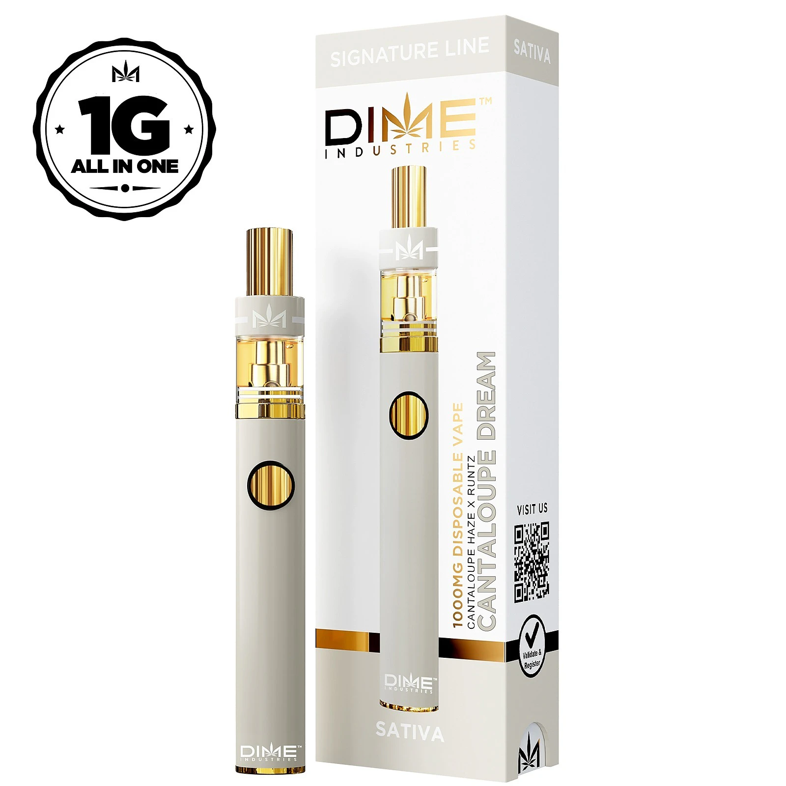 Dime Industries - Dime Industries Cantaloupe Dream Disposable Vape 1g Main Image