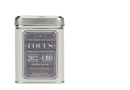 THE HEMP DIVISION (HARNEY AND SONS) - Focus Yerba Mate, Yaupon & Mint | Tea Bag | 20mg x 8pk | The Hemp Division