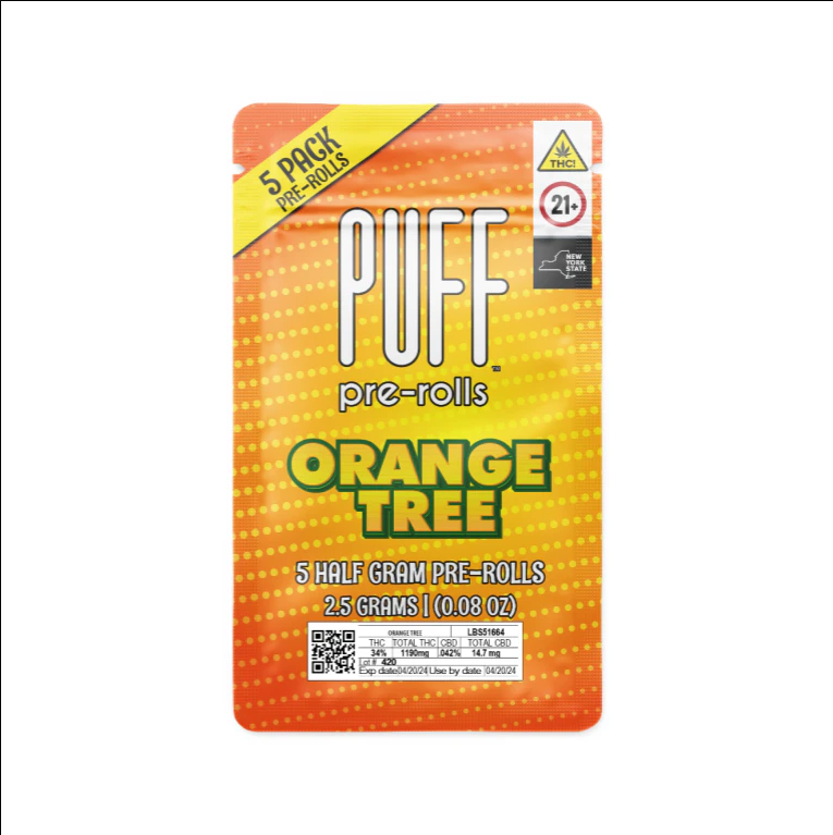 PUFF - PUFF | Orange Tree | Pre-Roll 5pk | 2.5g Sativa Main Image