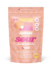 Sour Peach Hibiscus 1:1 Gummies 10 Pack