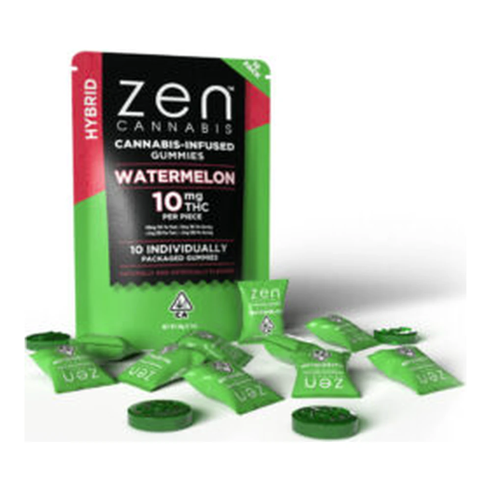 Zen - Zen Cannabis | Watermelon | Fast Acting Hybrid Gummies | 10pk | 100mg Main Image