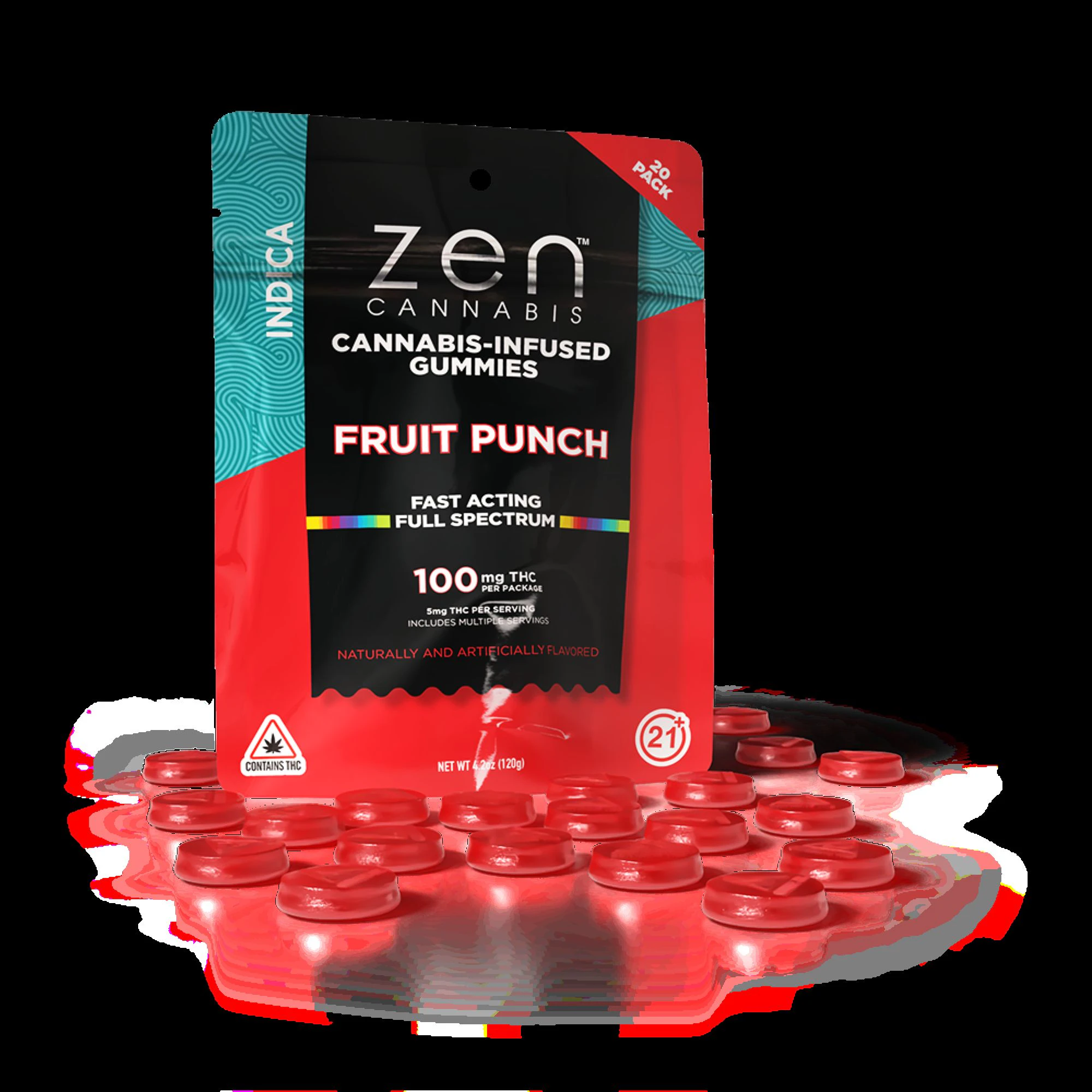 Zen Cannabis - Zen Cannabis Indica Fruit Punch Gummies 00014 Main Image