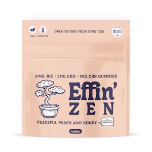 Effin - Effin' |zen | Peaceful Peach and honey 10:5:1 THC:CBN:CBD | Gummies | 100mg