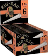 Zig Zag 1 1/4 6pk Cones - Ultra Thin