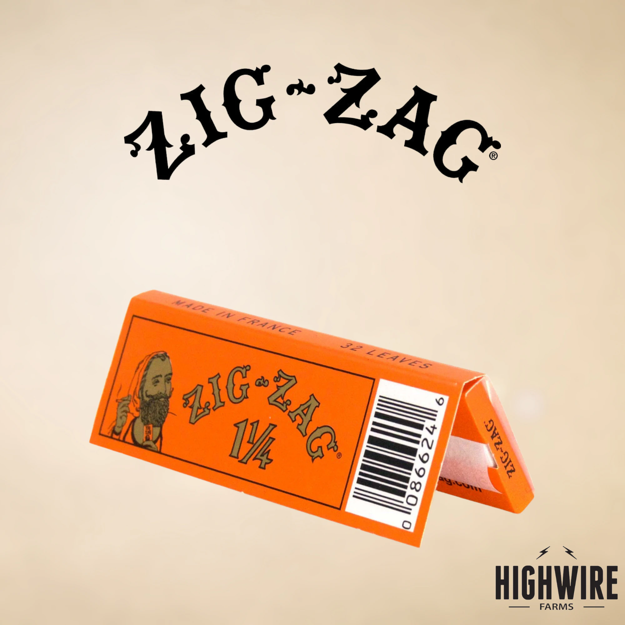 Luv Buds - Zig-Zag Slow Burning Rolling Papers (Orange) 1 1/4 Main Image