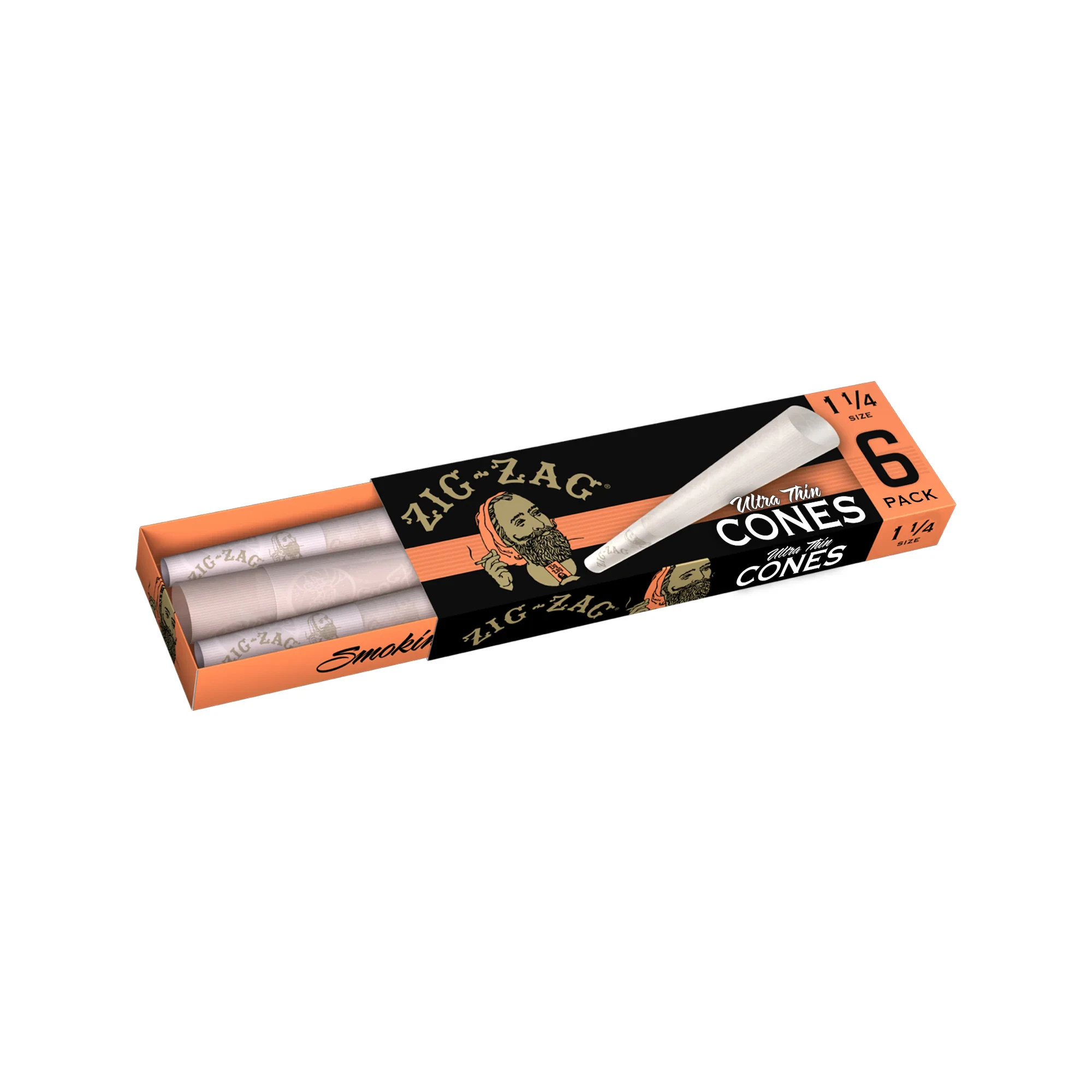 Zig Zag Papers - 1 1/4 Ultra Thin Cones 6 Pack (41062) / Zig Zag Main Image