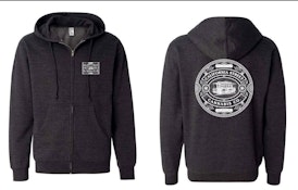 CSCC - Full Zip Hoodie - Heather Charcoal Black (White Logo) - XL