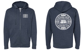 CSCC - Full Zip Hoodie - Heather Navy (White Logo) - Small