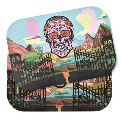 Zooted - CA - Skully Planet Metal Tray with Lid Main Image