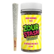 Zour Stash - Diamond Infiused Prerolls - Strawberry Lemonade - 2G