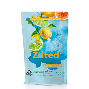 ZUTED - Zuted Citrus Blast indica Enhanced (100mg THC) [ I ]  Gummies 20pcs
