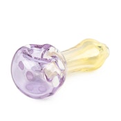 3" PURPLE MUSHROOM PIPE - RED EYE GLASS