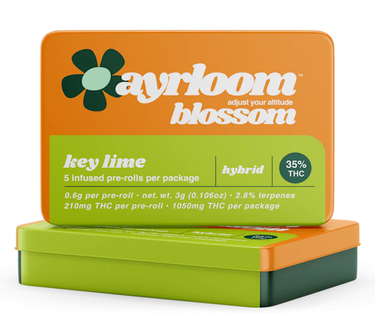 Ayrloom - Key Lime -Hybrid- 0.6g - 5pk (Pre-Roll)  |  Ayrloom     -L6