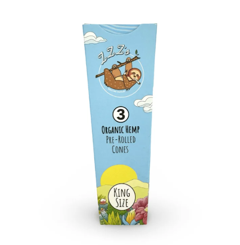 ZZZ's Collective - ZZZ's Rolling Papers King Size 3pk Cones - "Stoner Sloth"